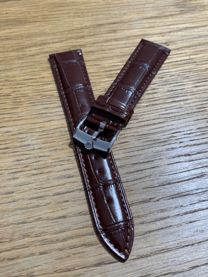 Rolex original leather discount strap